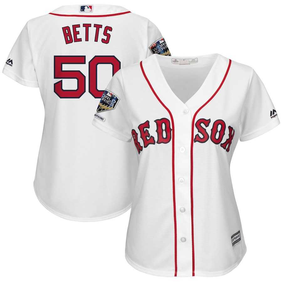 Women Red Sox 50 Mookie Betts White 2018 World Series Champions Home Cool Base Player Jersey Dzhi,We sell and wholesale Women Red Sox 50 Mookie Betts White 2018 World Series Champions Home Cool Base Player Jersey Dzhi on line form chian!